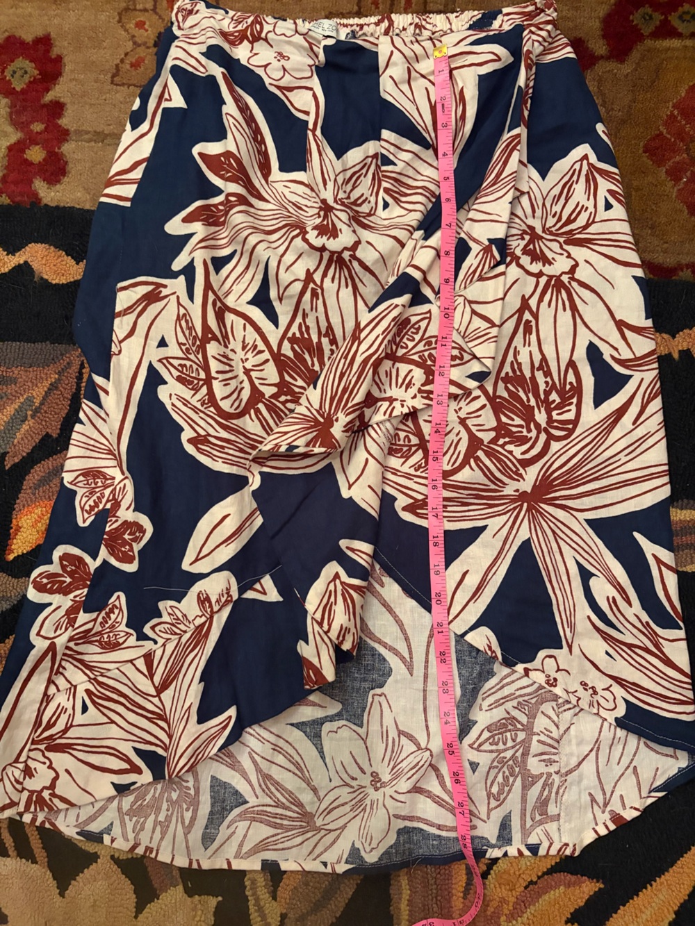 1940’s reproduction 2 piece dress Navy & Cream High-Waist Women’s Skirt& halter - Picture 9 of 12